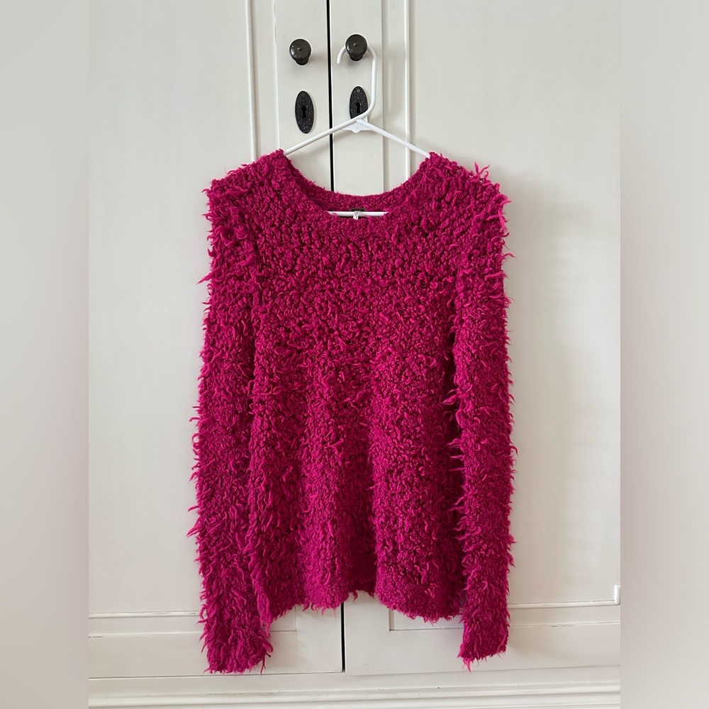 Free People Loose “Fringe” Knit Sweater MEDIUM